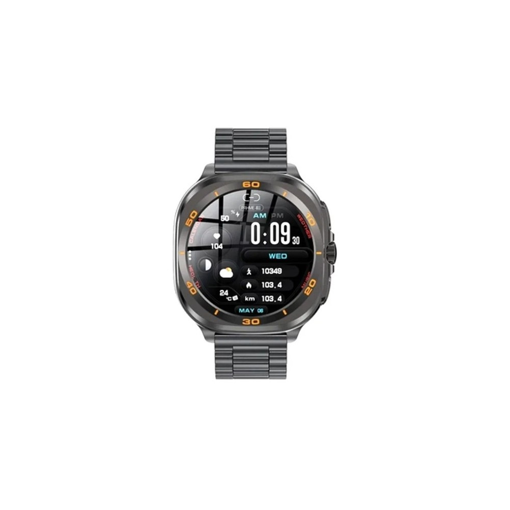 Swiss Military DOM 7 Smart Watch, SM-WCH-DOM7-SILF-SILSTL, Silver Frame with Silvermetal Strap