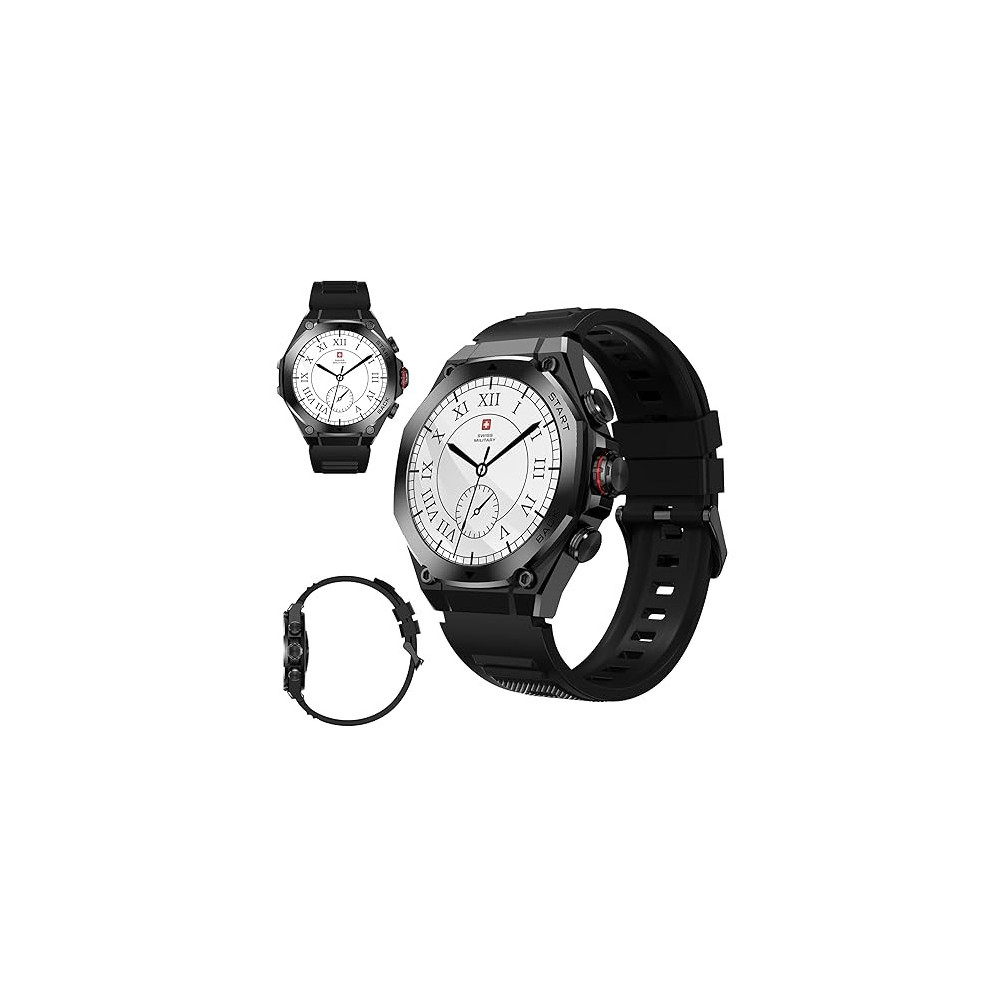Swiss Military DOM 6 Smartwatch - Black With Black Silicone Strap