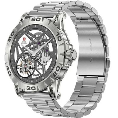 Swiss Military Smart Watch Dom 2 Metal Strap Silver Metal