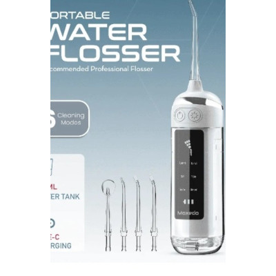 Moxedo Portable Water Flosser 6 Cleaning Modes with 4 Nozzels, MX-WF004