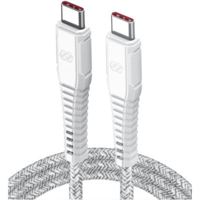 Moxedo Velox Nylon Braided USB-C to USB-C Cable, 3.0M, White, MX-VC049