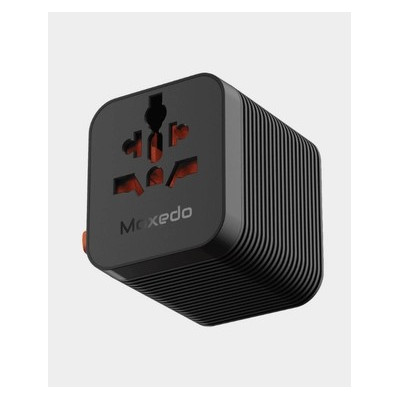 Moxedo Universal Plug+ 20W Gan Travel Adapter - Black, MX-TA027