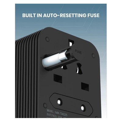 Moxedo Universal Plug+ 20W Gan Travel Adapter - Black, MX-TA027