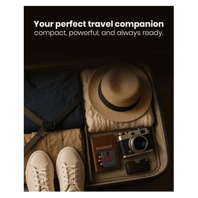 Moxedo Universal Plug+ 20W Gan Travel Adapter - Black, MX-TA027
