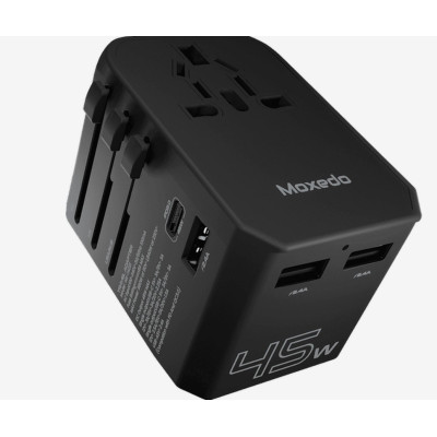 Moxedo Worldwide Travel Adapter 45W - Black