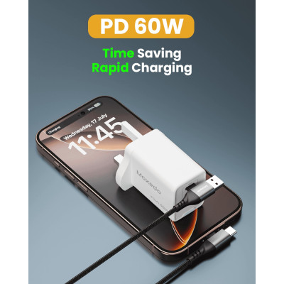 Moxedo 4in1 Charging Cable Nylon Braided Charge & Data Sync Cable