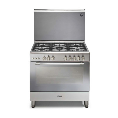 ILVE Gas Cooker SO 296.50 LGX MG 90x60cm, Turbo Fan, 60 Min. Timer