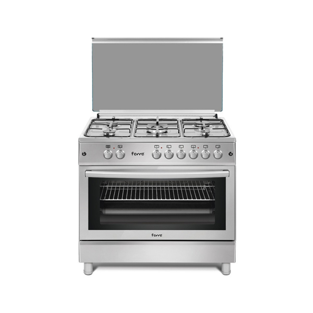 Ferre Free Standing Cooker FR-E60X90E5, 90x60cm Gas + Electric, Full Safety, 5 Gas Burners, Electric Oven
