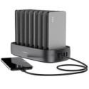 WST Multiple Power Bank Docking Station 10000mAh x 8 With Wirless Charging 15W PB922W8 - Black
