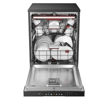 Toshiba - Free Standing Dishwasher, 16 place setting, Morandi Grey-DW-16F1ME(G)-G