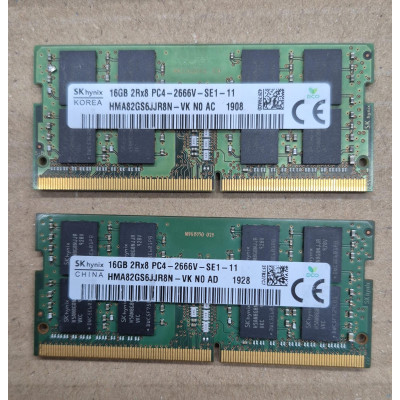 SK Hynix 16GB 2RX8 DDR4-2666V PC4 HMA82GS6JJR8N -VK NO AD RAM