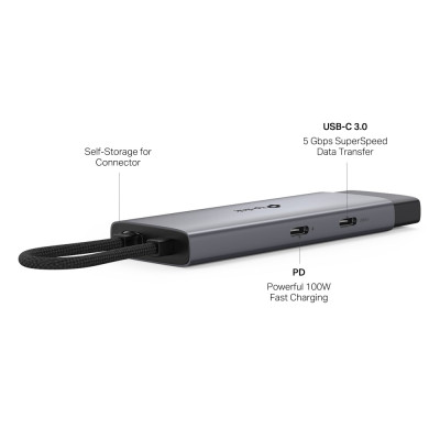 TP-Link UH5020C USB 3.0 Type-C 5 in 1 Hub 4K HDMI 5 Gbps 100W Powerful Fast Charging USB Adapter