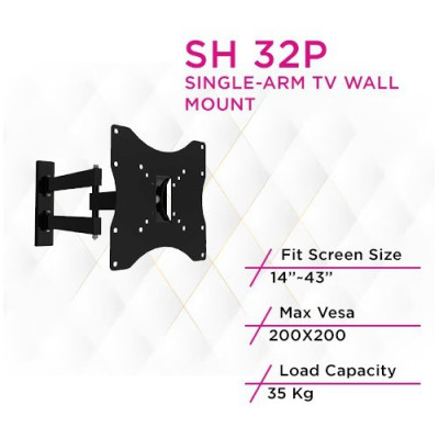 Skill Tech SH 32P Super Economy Full-Motion Tv Wall Mount
