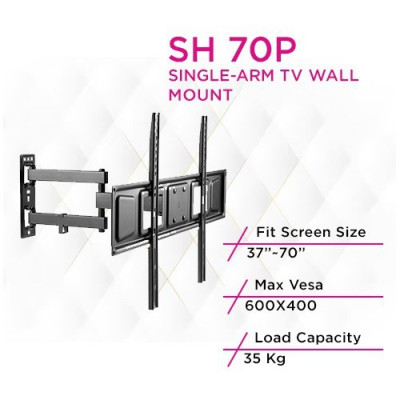 Skill Tech SH 70P Ultra-Slim Low Profile Full-Motion Tv Wall Mount