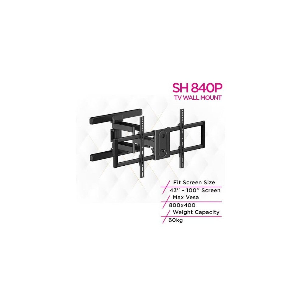 Skill Tech SH 840P Stylish Full-Motion TV Wall Mount