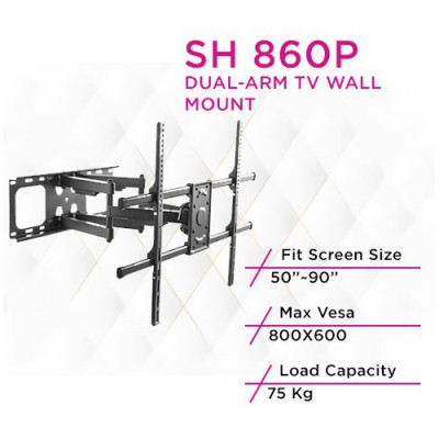 Skill Tech SH 860P Heavy-Duty Full-Motion Tv Wall Mount