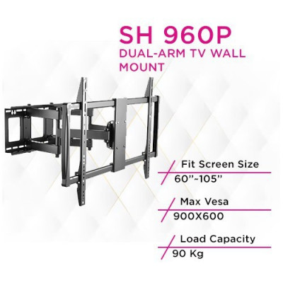Skill Tech SH 960P X-Large Heavy-Duty Full Motion Tv Wall Mount