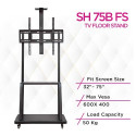 Skill Tech SH 75B FS Economy Tv Trolley Stand , TV Cart