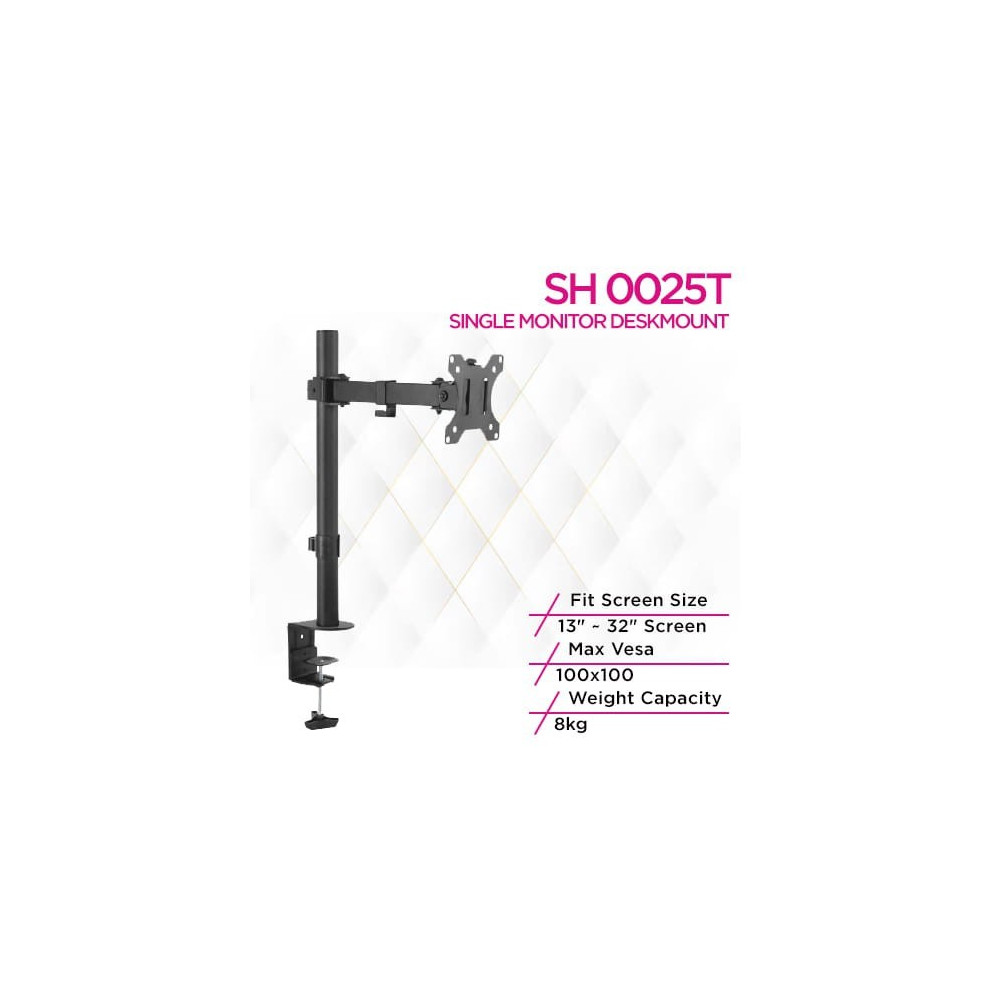 Skill Tech SH 0025T Single Monitor Deskmount