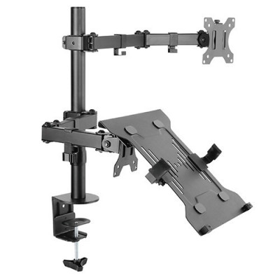 Skill Tech SH 0240KN Articulating Monitor Arm With Laptop Holder