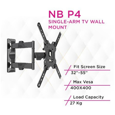 NB P4 Elegant Full-Motion Tv Wall Mount