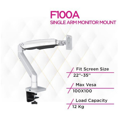 NB F100A Single Monitor Ergonomic Arm