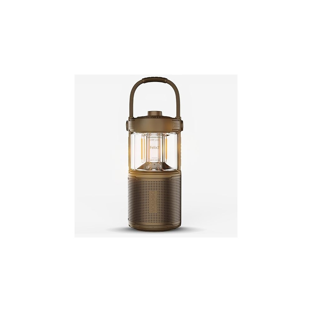 NowGo Felix 2 LED Camping Lamp with Bluetooth Speaker, Black
