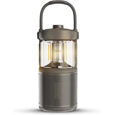 NowGo Felix 2 LED Camping Lamp with Bluetooth Speaker, Green