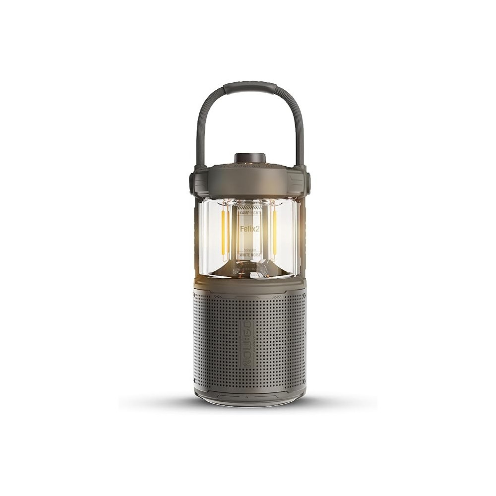 NowGo Felix 2 LED Camping Lamp with Bluetooth Speaker, Green