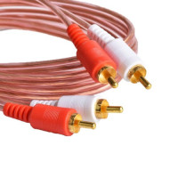 JSJ Transparent 2RCA to 2RCA Audio Cable, JSJ 4291-3M
