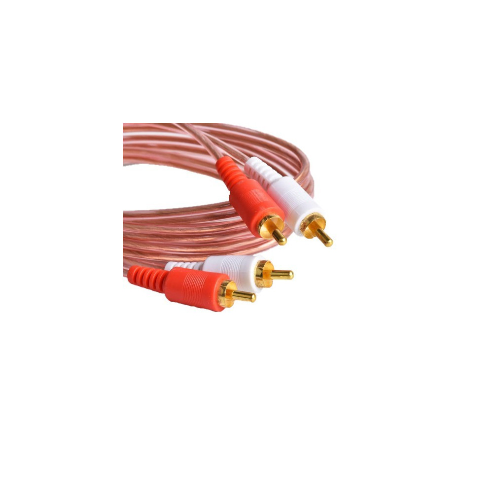 JSJ Transparent 2RCA to 2RCA Audio Cable, JSJ 4291-3M