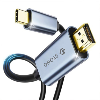 Syong Type-C To HDMI Cable 4K@60Hz, S-TC-4K-HTC-1.8MB