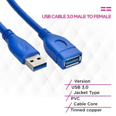 Syong S-U-U30-A2 Usb Cable 3.0 Male To Female, S-U-U30-A2-1.5M