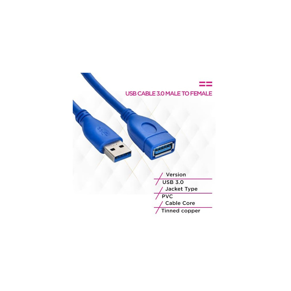 Syong S-U-U30-A2 Usb Cable 3.0 Male To Female, S-U-U30-A2-1.5M
