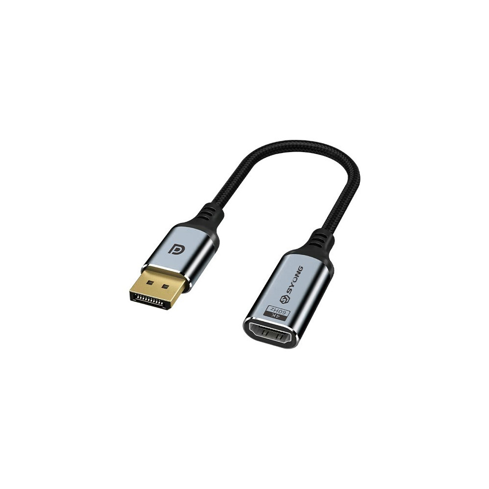Syong S-AT-4K-DH-0.2MC DP TO HDMI Adapter 4K 60Hz V2.0, S-AT-4K-DH-0.2MC
