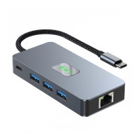 Syong S-DS-T3-109C 9-IN-1 Docking Station (RJ45+HDMI+TF+SD+3*USB3.0+Type-C+PD), S-DS-T3-109C