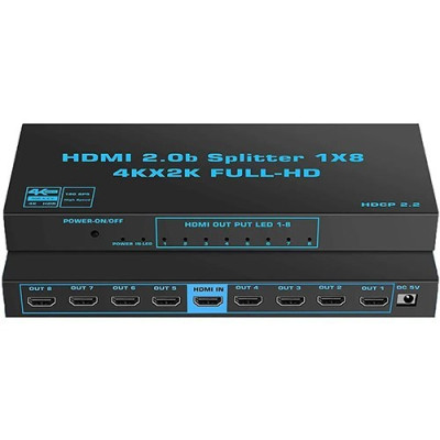 Syong S-SP-4K-108B 4K HDMI Splitter 1x8, S-SP-4K-108B