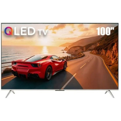 Oscar Frameless QLED 4K UHD WebOS Smart TV 100 Inch, Frameless Design - Black - OS100QSW4KHA