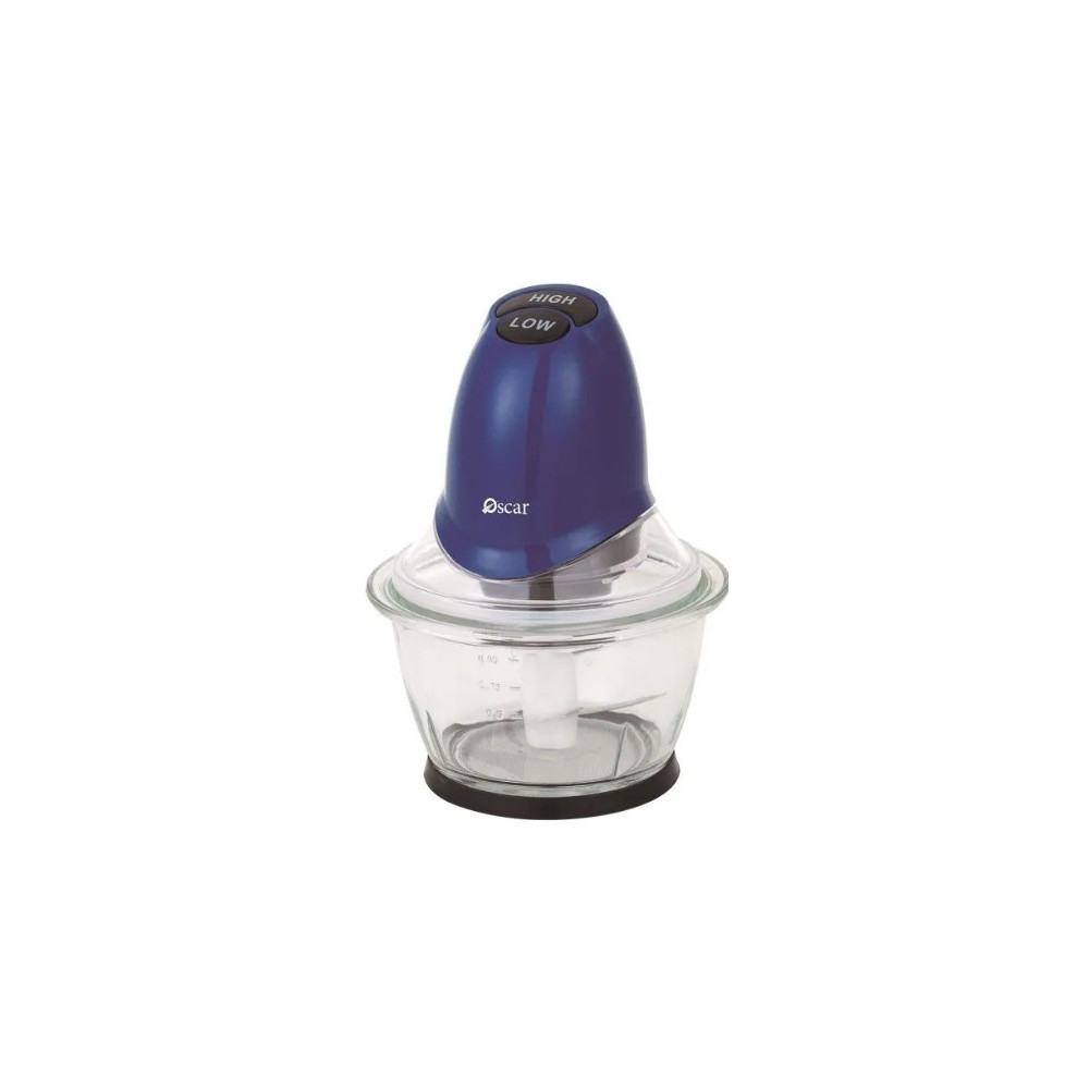 Oscar Glass Bowl Chopper 1L, Powerful Motor, Stainless Steel Blades, OCH350GB