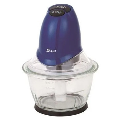 Oscar Glass Bowl Chopper 1L, Powerful Motor, Stainless Steel Blades, OCH350GB