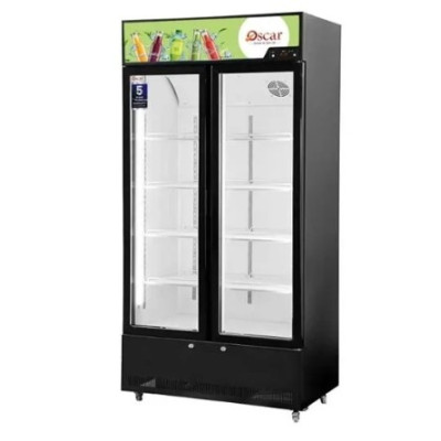 Oscar No-Frost Double Door Showcase Chiller 630L, Black - OCL630