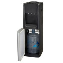 Oscar Hot & Cold 3 Tap Water Dispenser, Bottom Loading, Silver/White - OWD3TB