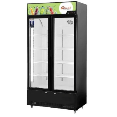 Oscar No-Frost Double Door Showcase Chiller 720L, Stylish Design, Reliable Performance - Black - OCL720