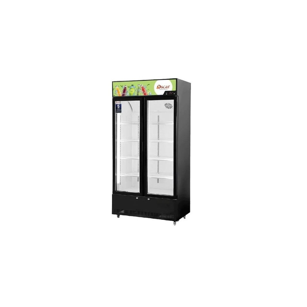 Oscar No-Frost Double Door Showcase Chiller 720L, Stylish Design, Reliable Performance - Black - OCL720