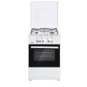 Oscar Cooking Range 50x55cm, 4 Gas Burners, Gas Oven And Grill, Mechanical Oven - White - 5050GW1