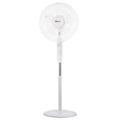 Oscar Pedestal Fan, Oscillating Function, Reliable Performance - White - OSF-1640