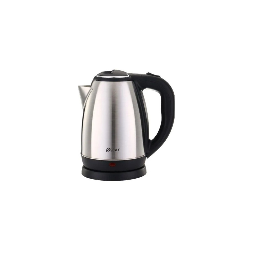 Oscar Stainless Steel Electric Kettle 1.8L, Quick Hot Water, Silver/Black - OKT18IR