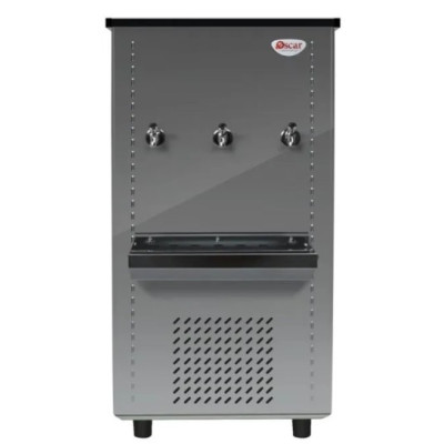 Oscar 3 Tap Water Cooler, 45 Gallon, High Capacity, Durable, Efficient For Homes, Offices, And Commercial Use - Silver - OC45T3