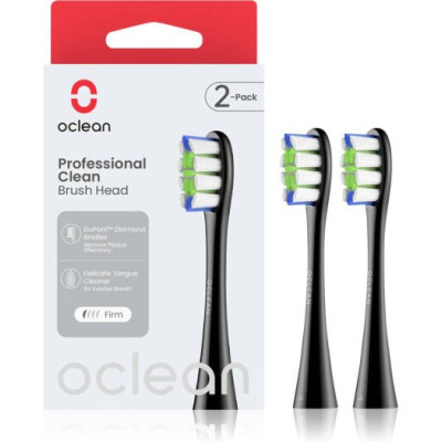 Oclean P1C1 Professional Clean Toothbrush Replacement Heads, Black, C04000270