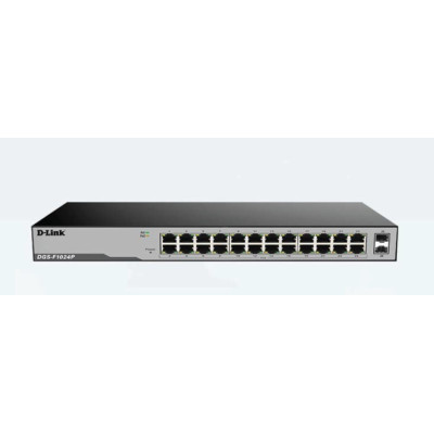 24 Port Gigabit Unmanaged POE Switch with 2 SFP ports 250 watts